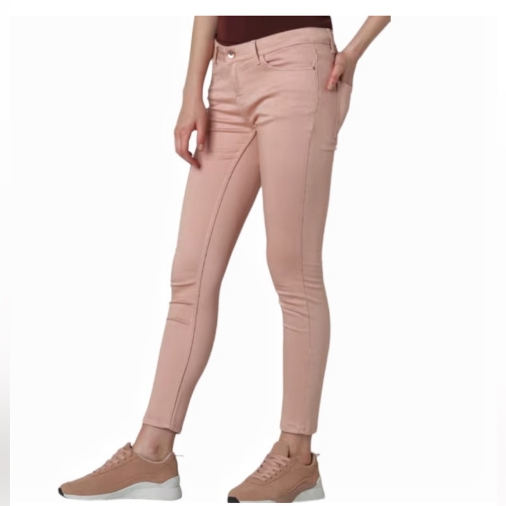 Uniqlo - Dusty Rose Mid Rise Tapered Skinny Pants size XL